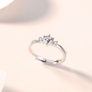 Anillos de Pareja Plateados en Platino, Anillos Románticos con Circonita, Anillos Ajustables para Parejas, Joyería de Compromiso y Boda para Mujeres y Hombres - Product Image 6