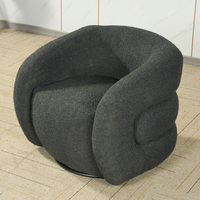 Chaise pivotante en cuir rotative pour salon loisirs café réunion extérieur appartement escalier-Design d'accent élégant