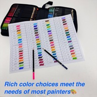 Crayons de couleur professionnels personnalisés 144 couleurs Ensembles de crayons de couleur standard en bois pour enfants et étudiants Sac en toile