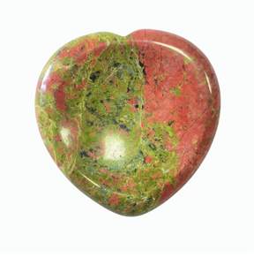 Pierre de méditation en unakite en forme de cœur, pierre de paume en gemme naturelle polie, vente en gros usine, accepte OEM ODM pour cadeau spirituel ou ornement - Product Image 1
