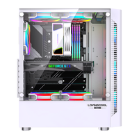 LOVINGCOOL Full Tower Gaming Pc Case White Gaming Case Pc Cabinet M-ATX ATX Computer Case Towers Case Rgb Pc Atx Gamer Cabinet