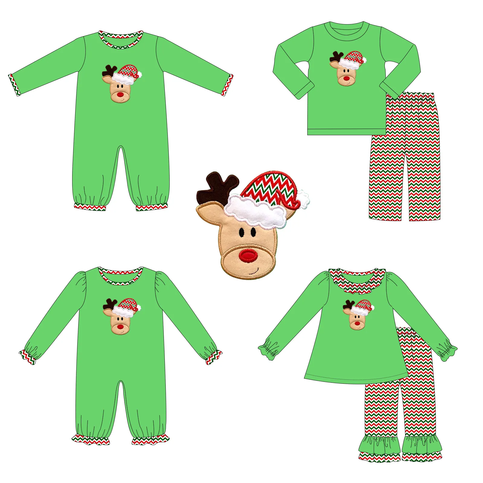 Christmas Clothes For Kids Baby Winter Clothing 2023 Embroidery Style Children Christmas Clothing