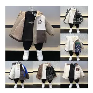Chaqueta de plumón de invierno personalizada para niñas, abrigo de burbujas para niños, chaquetas recortadas de algodón para niños