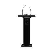 NUEVO Podium Rostrum Speech Stand de madera. Escenario de conferencias con micrófono, altavoz de prensa o debate Púlpito de orador aislado
