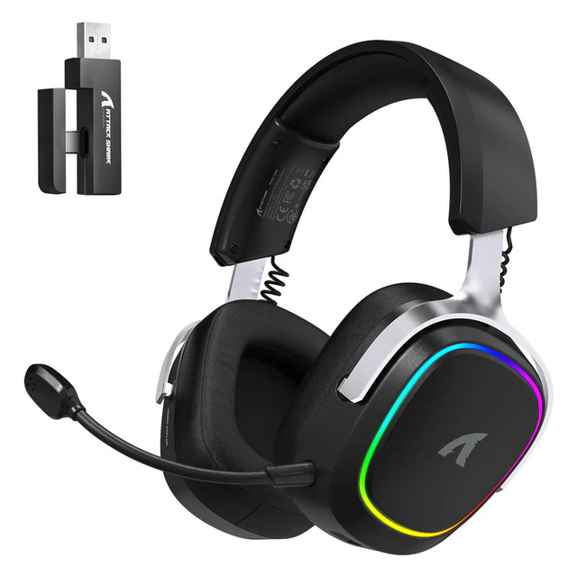 ATTACK SHARK G800 Wireless Ultra-low Latency Aluminum Alloy Frame 3D Surround Sound 50mm Speaker Drivers Tri-Mode Gaming Headset