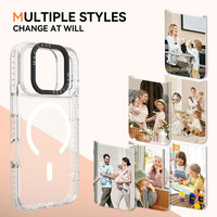 Personnalisation de la marque, logo personnalisé, coque de téléphone transparente magnétique, iPhone 18 17, impression UV, plaque arrière interchangeable, sublimation OEM