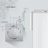 Interruptor Inteligente para Cortinas LangYeao Tuya WiFi EU UK de 1800W, Compatible con Alexa y Google Home, Control por Temporizador para Persianas Enrollables