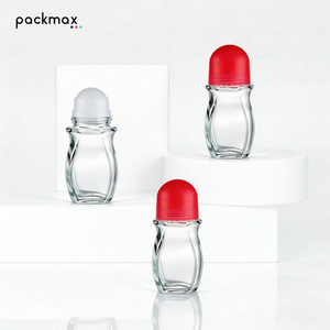 Botella de Vidrio Plana de 50 ml con Rodillo, Transparente Esmerilado, Ergonómica, para Lociones y Aceites Esenciales, Directo de Fábrica - Product Image 5