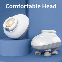 Nouveau masseur de tête intelligent automatique électrique Vibration avec 4 têtes de massage étanche Mini tête pieuvre masseur de cheveux