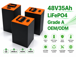 Batería de ciclo profundo personalizada de 48V/51.2V 35Ah 1536Wh 1C 16S1P para respaldo solar, telecomunicaciones, almacenamiento solar, tecnología segura OEM LFP4850 - Product Image 2