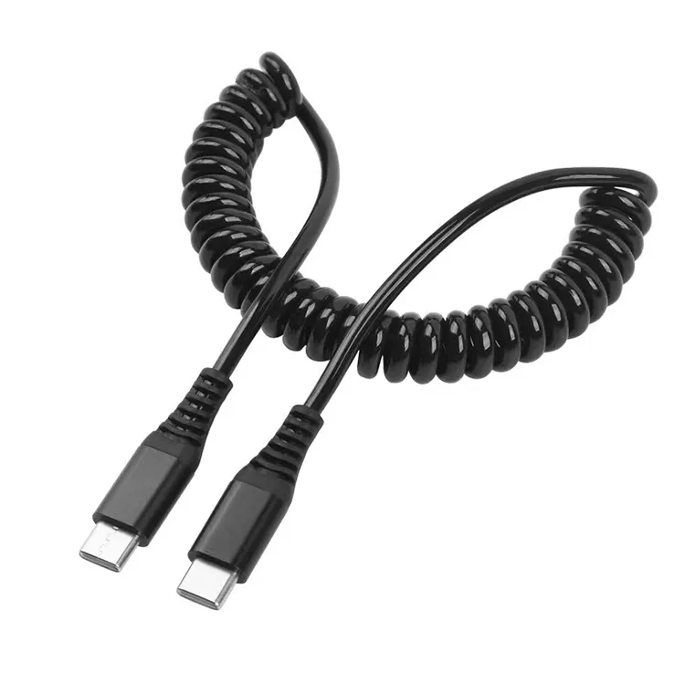 Benutzer definiertes Spiral kabel Gewickelt USB C zu USB C Daten ladekabel USB Typ C Spirale