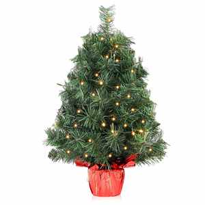 In-Stock New Arrival Gold Red Sliver Small Tabletop 40Cm <b>Artificial</b> Christmas <b>Tree</b> Decoration for Sale - Product Image 1