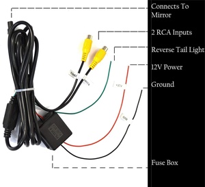 Tự động mờ 4.3 "Rear View gương Máy ảnh màn hình phù hợp cho Ford nội thất gương sao lưu máy ảnh hiển thị với lắp khung - Product Image 6