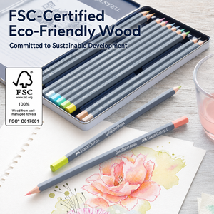 Crayons <span class=keywords><strong>de</strong></span> <span class=keywords><strong>couleur</strong></span> à l'eau <span class=keywords><strong>Faber</strong></span>-<span class=keywords><strong>Castell</strong></span> (en coffret métallique) pour l'art, le croquis et le <span class=keywords><strong>dessin</strong></span> - Product Image 6
