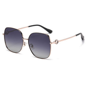 Nuevas gafas de sol polarizadas con montura cuadrada para mujer, lentes UV400 TAC, montura de metal TR, estilo de alta gama para exteriores, protección solar. - Product Image 3