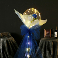 Saint Valentin 20 pouces LED rose bobo ballon lueur fête bouquet ballon bobo balle fabricant en gros