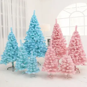 Weeding Decorations Pink Christmas Tree Luxury Pvc 7.5ft Christmas Tree Ornaments <b>Stocking</b> Colorful Decorated <b>Xmas</b> Tree - Product Image 5