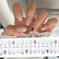 Ongles Press-on Velours Mat XL Forme Cercueil Confortables Incassables ABS Logo Personnalisé Vente en Gros