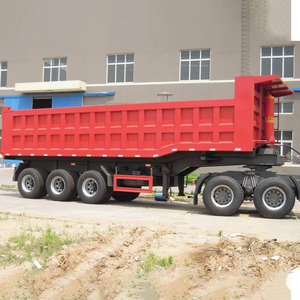 Nouvelle semi-remorque benne arrière basculante en acier de haute qualité, 40 tonnes, 3 essieux, télécommandée, prix usine, 30000 kg - Product Image 2