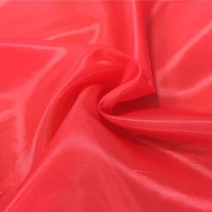 Tafetán de poliéster brillante rojo intenso, satén resistente a las arrugas para decoración de bodas, forro de prendas, chaleco salvavidas - Product Image 1