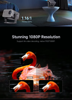 Mini projecteur portable WEMI L018, prise en charge vidéo 4K, résolution native 1920x1080p, home cinéma, Android 11, 1G+8G, LED