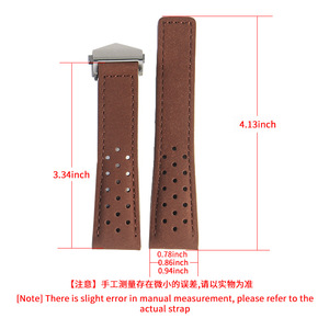 Adecuado para relojes TAG <span class=keywords><strong>Heuer</strong></span> con orificios de ventilación y cierre desplegable de 20, 22 y 24 mm. - Product Image 6