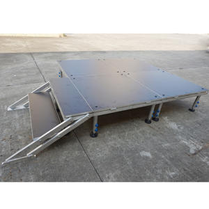 Sistema de Escenario Portátil Ajustable de Aluminio con Fácil Montaje y Desmontaje y Superficie Antideslizante para Eventos de Festivales de Música - Product Image 1