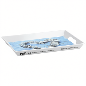 Plateau décoratif rectangulaire en mélamine avec motif coquillage pour la décoration de la maison - Product Image 2