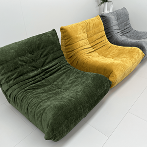 モダン北欧風セッティーコーナーリビングフロアレイジーソファ ピンクカウチ エア圧縮シングルソファチェア（箱入り） - Product Image 5