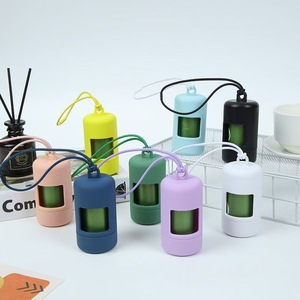 Distributeur de sacs à déjections pour animaux de compagnie, portable, en HDPE épaissi, avec poignée en corde, pour usage extérieur - Product Image 2