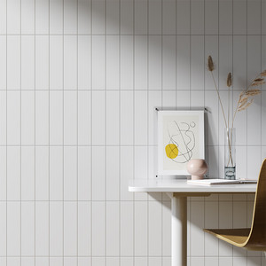 Piastrella in ceramica bianco puro opaco 7,5x30 per installazione a parete e a pavimento - Product Image 5