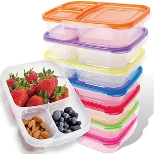 Packitte Easy Storage Bpa Free 5-fach Lebensmittel behälter Küchen zubehör Kunststoff box Adult Kids Set Niedlich zum Mittagessen