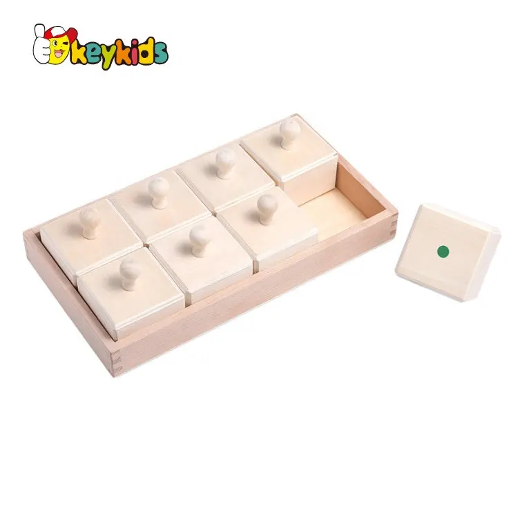 Material de Montessori madeira knobbed W12E045 cubos de som para a criança sensorial desenvolvimento precoce