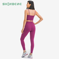 SHINBENE 9 Màu Yoga Trang Phục 2 Cái Áo Ngực Và Xà Cạp Phòng Tập Thể Dục Tập Thể Dục Tập Luyện Mặc Thể Thao
