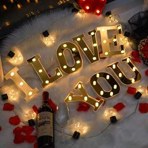 LED Marquee Letter Lights Alphabet Light up <strong>Sign</strong> for Wedding Home Party Bar Decoration Warm White LED Letter Table Night Light - Product Image 2