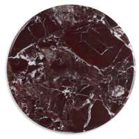 Table basse de luxe italienne Rosso Levanto en marbre rouge naturel Lifepursue