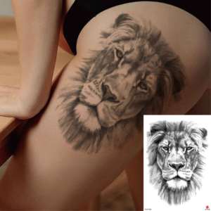 Tatuaggio Temporaneo in Carta con <span class=keywords><strong>Leone</strong></span>, Resistente all'Acqua, Design Personalizzato in Stile Indiano per Body Art - Product Image 1