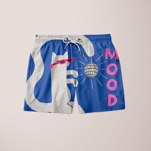 กางเกงขาสั้นลายแมวอารมณ์ดี - Product Image 2