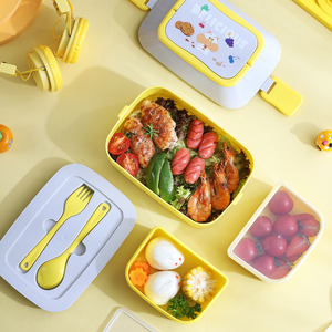 Boîte à lunch la plus vendue 2026 : Contenant alimentaire à compartiments mignon motif dessin animé pour adultes et enfants - Product Image 2