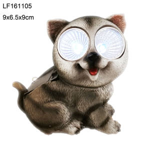 Escultura <span class=keywords><strong>de</strong></span> Animal <span class=keywords><strong>de</strong></span> Poliresina, Figura <span class=keywords><strong>de</strong></span> Gato Navideña, Hecha a Mano y Pintada a Mano, Decoración <span class=keywords><strong>de</strong></span> Jardín para Exteriores, Regalo al por Mayor, LED Solar, CE - Product Image 1