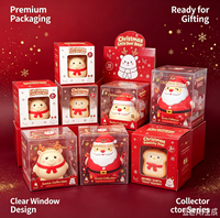Ensemble de jouets anti-stress Squishy de Noël, Père Noël, Renne, Toast, en TPR et Maltose, à remontée lente, unisexe, 14+, cadeau