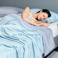 Couette Rafraîchissante d'Été en Gros, Lavable, Respirante, Couette Climatisation, Couverture en Soie Glacée Blanche, Emballage Personnalisé pour la Maison