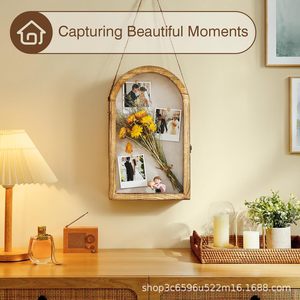 Caja de madera para fotos, caja de almacenamiento montada en la pared, madera maciza hecha a mano, forma irregular, soporte decorativo para recuerdos - Product Image 5