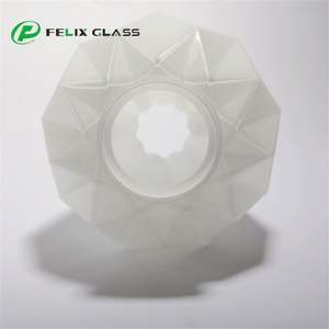 Cúpula de Vidrio Opal Blanco Soplado a Mano, Tamaño Personalizado, Forma Única, OEM, para Lámpara de Araña o Colgante - Product Image 6