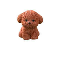 Mini chien en résine 3D, artisanat fait main, décoration DIY pour la maison des enfants, ornement animal de dessin animé
