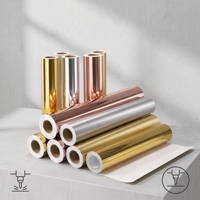 Vinilo de Corte Metálico Dorado Compatible con REACH, Adhesivo Eco-Solvente para Decoración de Tiendas y Señalización de Lujo