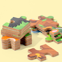 Permainan Puzzle Kayu 60 Potong dalam Kotak Besi untuk Anak Laki-laki Perempuan Balita, Mainan Edukasi Dini Jigsaw Puzzle
