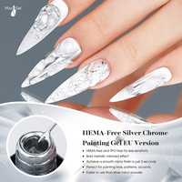 MissGel TPO Sans Hema Fabricant De Marque Privée Soak Off Gel Uv Nail Art Peinture Sur Métal Sans TPO Vernis Gel Chrome Argenté