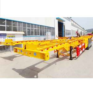 ZW กลุ่ม40ft 3เพลารถกึ่งพ่วงแบบ20FT แท่นคาร์บอนคอนเทนเนอร์โครงรถบรรทุกโครงกระดูกรถพ่วงคอนเทนเนอร์ - Product Image 1