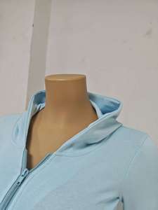 Conjunto Deportivo de Dos Piezas <span class=keywords><strong>para</strong></span> Mujeres Altas con Chaqueta con Cremallera y Pantalones Capri, Logotipo Personalizado, Algodón y Elastano - Product Image 6